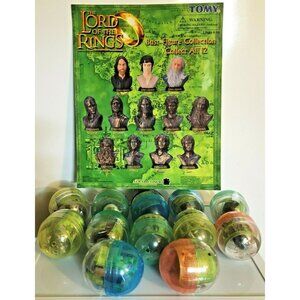 Lord Of The Rings Bust Figure Collection Full Set of 12 Toy Vending 2" Capsules